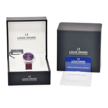 腕時計 ルイ・エラール LOUIS ERARD エクセレンス スモールセコンド カラーダイアル LE34248AA06BVA142 自動巻き メンズ 未使用 パープル