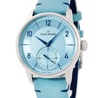 腕時計 ルイ・エラール LOUIS ERARD エクセレンス スモールセコンド カラーダイアル LE34248AA08BVA141 自動巻き メンズ 未使用 水色