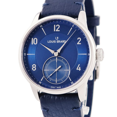 腕時計 ルイ・エラール LOUIS ERARD エクセレンス スモールセコンド カラーダイアル LE34248AA05BVA134 自動巻き メンズ 未使用 青