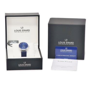 腕時計 ルイ・エラール LOUIS ERARD エクセレンス スモールセコンド カラーダイアル LE34248AA05BVA134 自動巻き メンズ 未使用 青