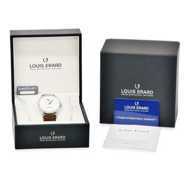 腕時計 ルイ・エラール LOUIS ERARD エクセレンス トリプティック レギュレーター LE85237AA21BVA31 自動巻き メンズ 未使用 シルバー