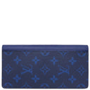 ルイヴィトン LOUIS VUITTON ポルトフォイユ ブラザ M30297 コバルト モノグラムキャンバス タイガ 長財布 シルバー金具 青 二つ折り