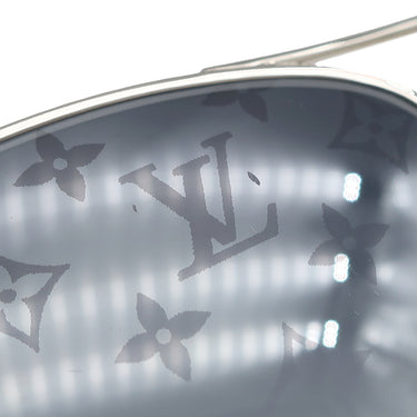 ルイヴィトン LOUIS VUITTON コンスピラシオン パイロット 58□15 Z0165U グレー×シルバー プラスチック GP サングラス シルバー金具 黒 モノグラム グラデーション