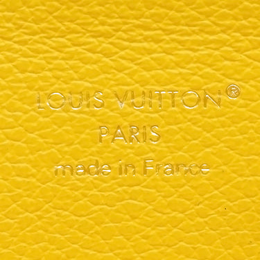 ルイヴィトン LOUIS VUITTON ジッピー ウォレット M13577 ギンコイエロー モノグラムアンプラント 長財布 ゴールド金具 黄色 ラウンドファスナー チャーム付き 日本限定