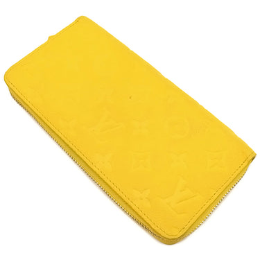 ルイヴィトン LOUIS VUITTON ジッピー ウォレット M13577 ギンコイエロー モノグラムアンプラント 長財布 ゴールド金具 黄色 ラウンドファスナー チャーム付き 日本限定