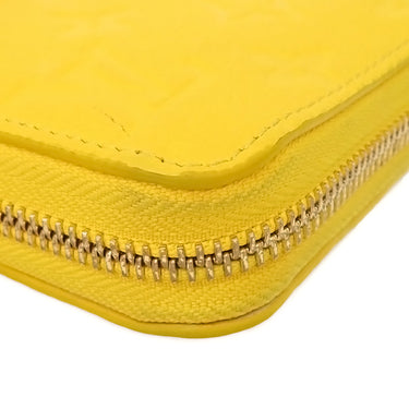 ルイヴィトン LOUIS VUITTON ジッピー ウォレット M13577 ギンコイエロー モノグラムアンプラント 長財布 ゴールド金具 黄色 ラウンドファスナー チャーム付き 日本限定