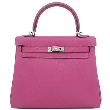 エルメス HERMES ケリー25 内縫い ローズパープル トゴ 2WAYバッグ シルバー金具 紫 ショルダー ハンドバッグ
