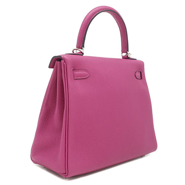 エルメス HERMES ケリー25 内縫い ローズパープル トゴ 2WAYバッグ シルバー金具 紫 ショルダー ハンドバッグ