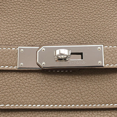 エルメス HERMES バーキン40 エトゥープ トゴ ハンドバッグ シルバー金具 グレージュ