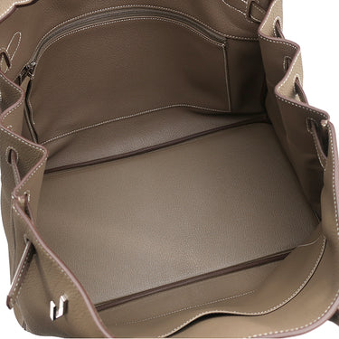 エルメス HERMES バーキン40 エトゥープ トゴ ハンドバッグ シルバー金具 グレージュ