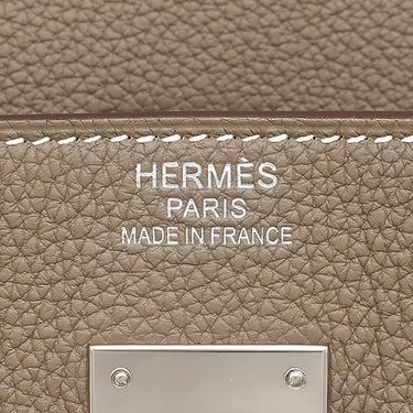 エルメス HERMES バーキン40 エトゥープ トゴ ハンドバッグ シルバー金具 グレージュ