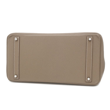 エルメス HERMES バーキン40 エトゥープ トゴ ハンドバッグ シルバー金具 グレージュ