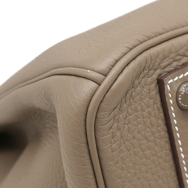 エルメス HERMES バーキン40 エトゥープ トゴ ハンドバッグ シルバー金具 グレージュ