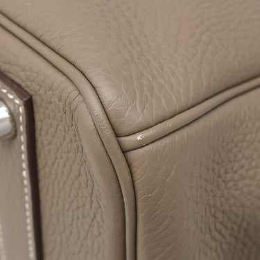 エルメス HERMES バーキン40 エトゥープ トゴ ハンドバッグ シルバー金具 グレージュ
