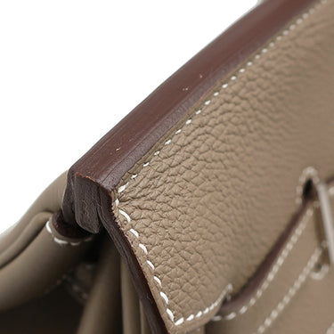エルメス HERMES バーキン40 エトゥープ トゴ ハンドバッグ シルバー金具 グレージュ