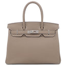 エルメス HERMES バーキン30 エトゥープ トリヨンクレマンス ハンドバッグ シルバー金具 グレージュ