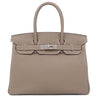 エルメス HERMES バーキン30 エトゥープ トリヨンクレマンス ハンドバッグ シルバー金具 グレージュ