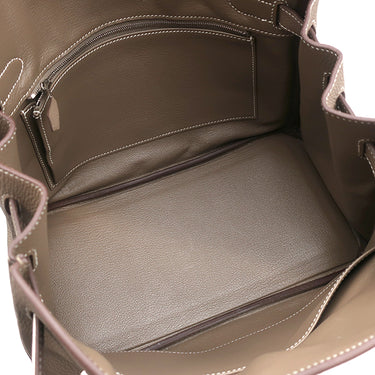 エルメス HERMES バーキン30 エトゥープ トリヨンクレマンス ハンドバッグ シルバー金具 グレージュ