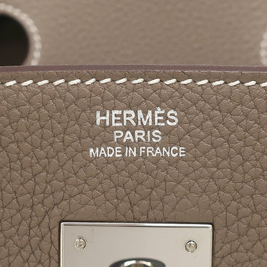 エルメス HERMES バーキン30 エトゥープ トリヨンクレマンス ハンドバッグ シルバー金具 グレージュ