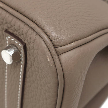 エルメス HERMES バーキン30 エトゥープ トリヨンクレマンス ハンドバッグ シルバー金具 グレージュ