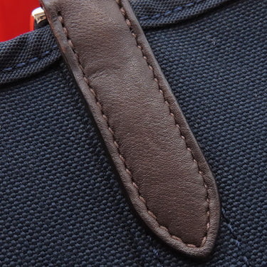 エルメス HERMES サックドパンサージュ グルーム 068312CK ネイビー×オレンジ トワルシェブロン 2WAYバッグ シルバー金具 紺 ショルダー トート