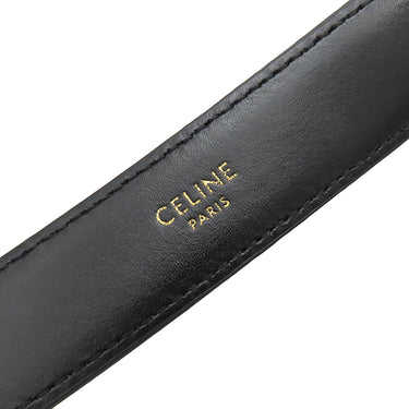 セリーヌ CELINE トリオンフ 70 ブラック レザー ベルト ゴールド金具 黒