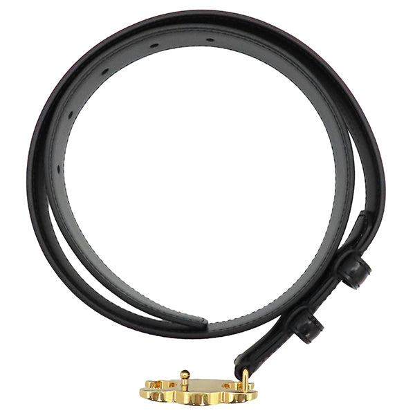 セリーヌ CELINE トリオンフ 70 ブラック レザー ベルト ゴールド金具