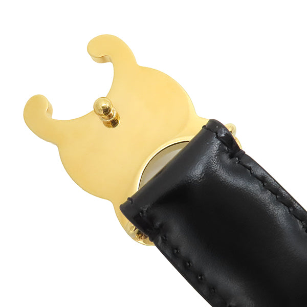 セリーヌ CELINE トリオンフ 70 ブラック レザー ベルト ゴールド金具