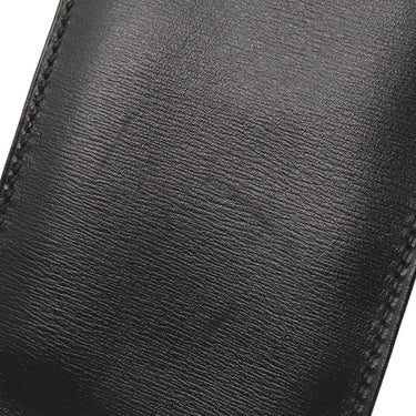 エルメス HERMES ジジェ ブラック ボックスカーフ ポーチ 黒 小物入れ ボックスケース シガレットケース