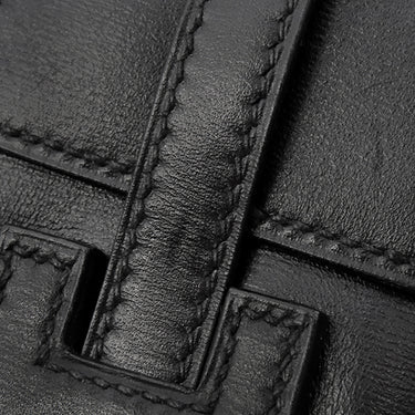 エルメス HERMES ジジェ ブラック ボックスカーフ ポーチ 黒 小物入れ ボックスケース シガレットケース