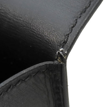 エルメス HERMES ジジェ ブラック ボックスカーフ ポーチ 黒 小物入れ ボックスケース シガレットケース