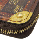 ルイヴィトン LOUIS VUITTON トランクタイム ジッピーコインパース M52745 ダミエ×レッド ダミエキャンバス コインケース ゴールド金具 茶 赤 ポップアップ限定