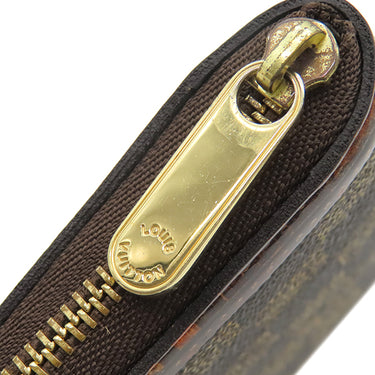 ルイヴィトン LOUIS VUITTON トランクタイム ジッピーコインパース M52745 ダミエ×レッド ダミエキャンバス コインケース ゴールド金具 茶 赤 ポップアップ限定