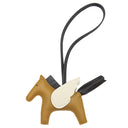 エルメス HERMES ロデオPM ペガサス セサミ×ブラック×ナタ アニョーミロ バッグチャーム 茶 黒 アイボリー