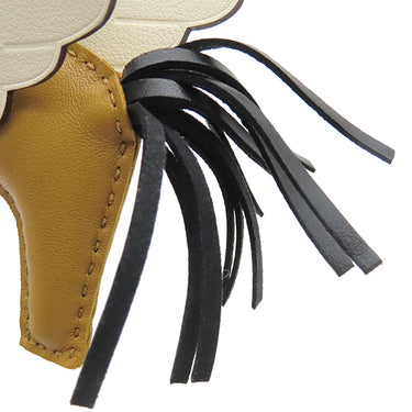 エルメス HERMES ロデオPM ペガサス セサミ×ブラック×ナタ アニョーミロ バッグチャーム 茶 黒 アイボリー