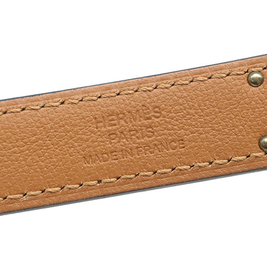 エルメス HERMES ケリー 18 ゴールド ヴォーエプソン GP ベルト ローズゴールド金具 茶 ターンロック金具 スライド調節 RG PG