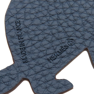 エルメス HERMES プティアッシュ サル グレージュ×ネイビー ヴォーエプソン トゴ バッグチャーム 紺 猿 チャーム petit H
