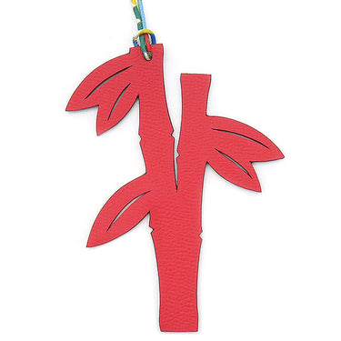 エルメス HERMES プティアッシュ バンブー レッド×ブラウン ヴォーエプソン トゴ バッグチャーム 赤 茶 竹 チャーム petit H