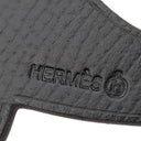 エルメス HERMES プティアッシュ パンダ グレー×ブラック レザー チャーム 黒 チャーム シューズチャーム petit H