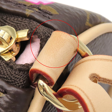 ルイヴィトン LOUIS VUITTON LV×TM パピヨン MM M13097 サクラブラウン モノグラムキャンバス ハンドバッグ ゴールド金具 茶 村上隆 チェリーブロッサム 桜