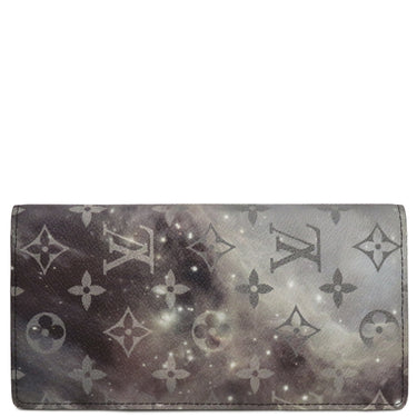 ルイヴィトン LOUIS VUITTON ポルトフォイユ ブラザ M63871 モノグラムギャラクシー モノグラムキャンバス モノグラムギャラクシーキャンバス 長財布 マットブラック金具 黒 二つ折り イニシャル刻印あり