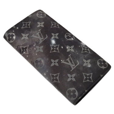 ルイヴィトン LOUIS VUITTON ポルトフォイユ ブラザ M63871 モノグラムギャラクシー モノグラムキャンバス モノグラムギャラクシーキャンバス 長財布 マットブラック金具 黒 二つ折り イニシャル刻印あり