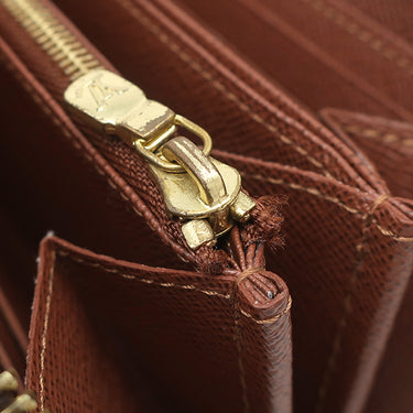 ルイヴィトン LOUIS VUITTON ジッピーウォレット M42616 ブラウン モノグラムキャンバス 長財布 ゴールド金具 茶 ラウンドファスナー