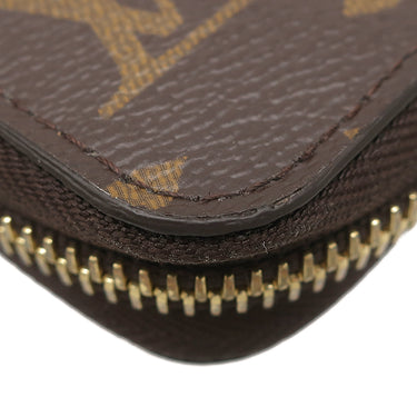 ルイヴィトン LOUIS VUITTON ジッピーウォレット M42616 ブラウン モノグラムキャンバス 長財布 ゴールド金具 茶 ラウンドファスナー
