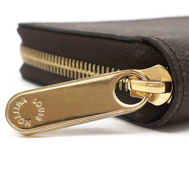 ルイヴィトン LOUIS VUITTON ジッピーウォレット M42616 ブラウン モノグラムキャンバス 長財布 ゴールド金具 茶 ラウンドファスナー