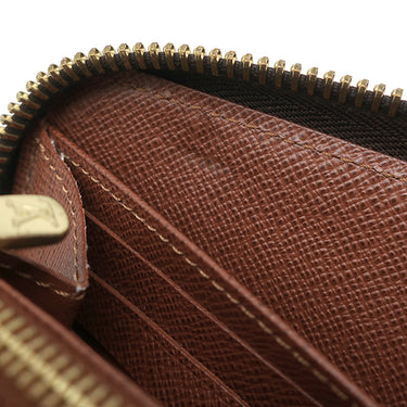 ルイヴィトン LOUIS VUITTON ジッピーウォレット M42616 ブラウン モノグラムキャンバス 長財布 ゴールド金具 茶 ラウンドファスナー