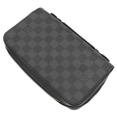 ルイヴィトン LOUIS VUITTON ジッピー XL N41503 ダミエグラフィット ダミエグラフィットキャンバス 長財布 シルバー金具 黒 ラウンドファスナー セカンドバッグ