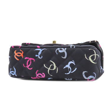 シャネル CHANEL ミニ マトラッセ 20 A69900 ネイビー×マルチカラー ファブリック レザー ショルダーバッグ ゴールド金具 紺 ココマーク チェーンショルダーバッグ