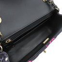 シャネル CHANEL ミニ マトラッセ 20 A69900 ネイビー×マルチカラー ファブリック レザー ショルダーバッグ ゴールド金具 紺 ココマーク チェーンショルダーバッグ