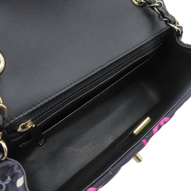 シャネル CHANEL ミニ マトラッセ 20 A69900 ネイビー×マルチカラー ファブリック レザー ショルダーバッグ ゴールド金具 紺 ココマーク チェーンショルダーバッグ